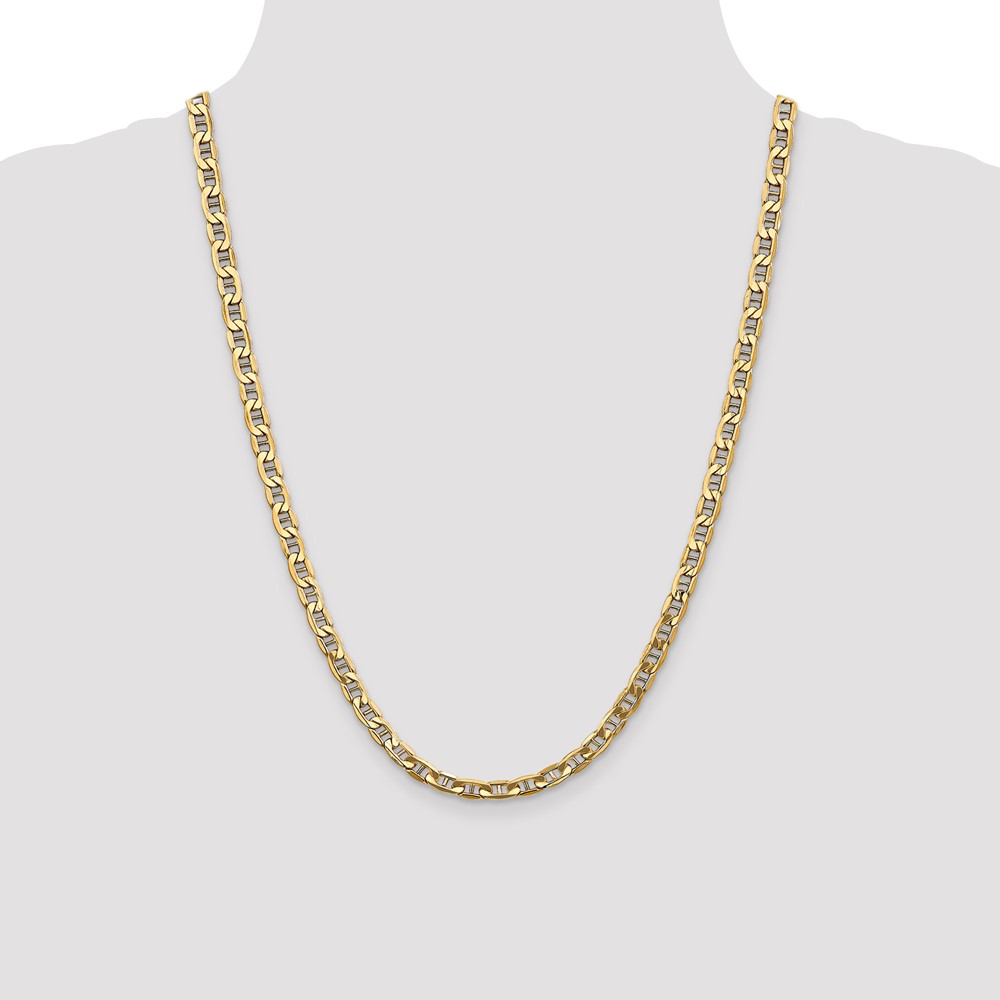 14K 24 inch 5.5mm Semi-Solid Anchor with Lobster Clasp Chain (BC102-24)