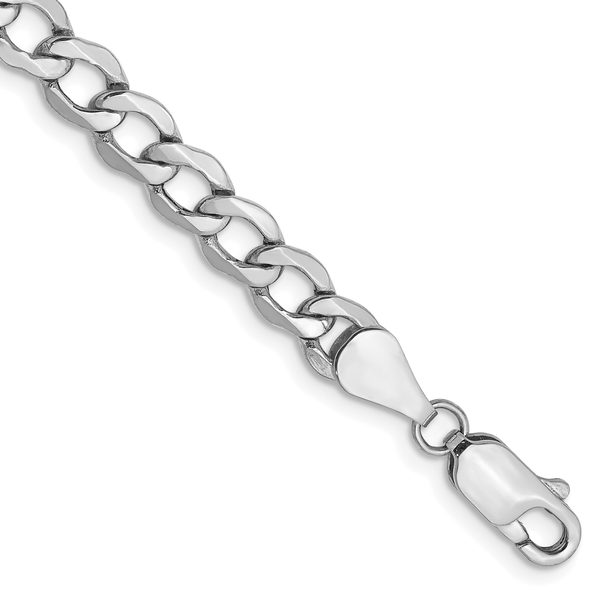14k WG 5.25mm Semi-Solid Curb Chain (BC105-9)