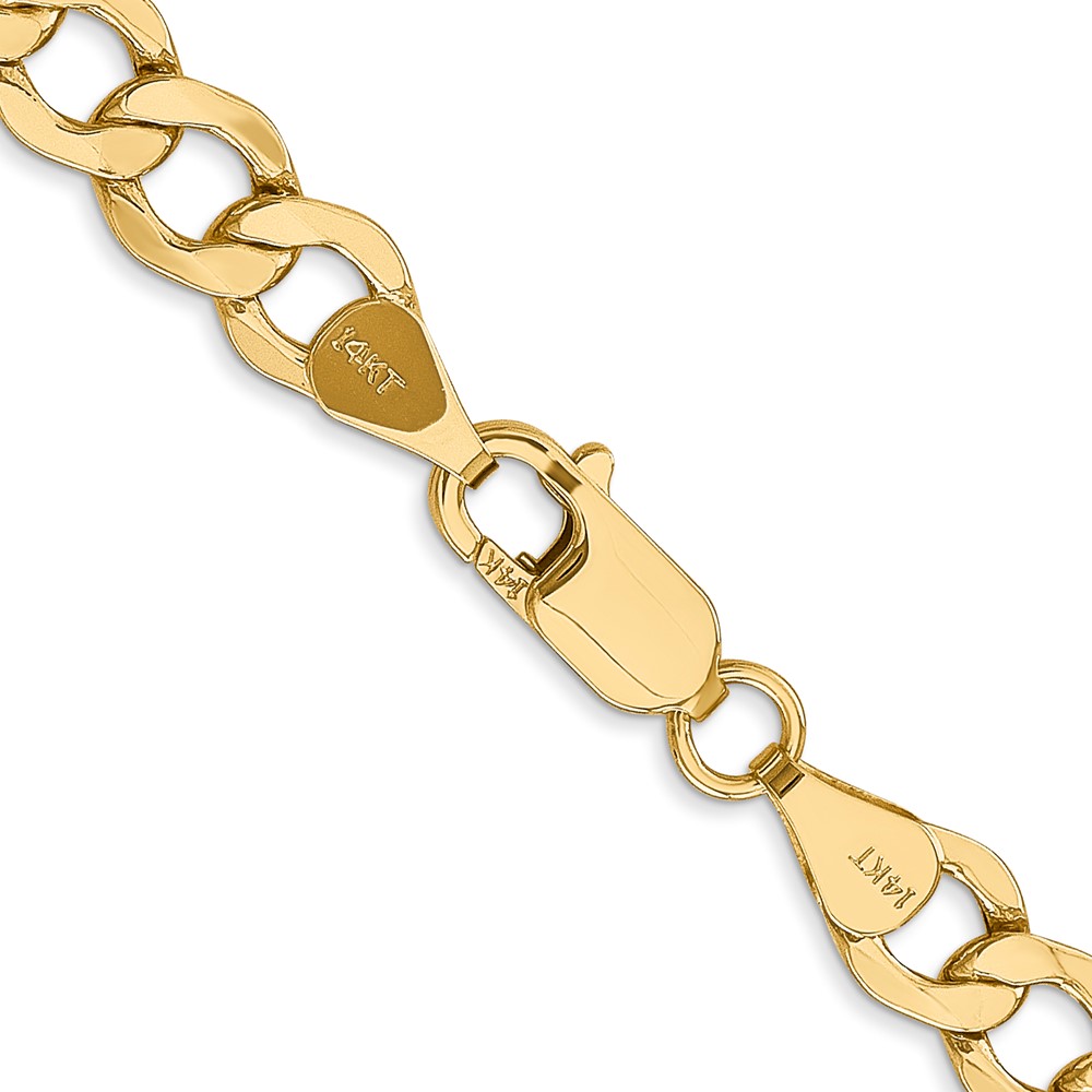 14K 18 inch 6.5mm Semi-Solid Curb with Lobster Clasp Chain (BC109-18)