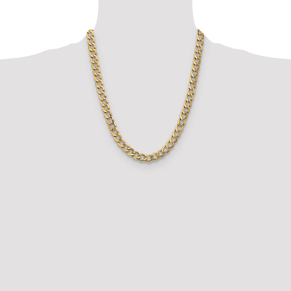 14k 9mm Semi-Solid Curb Chain (BC111-22)