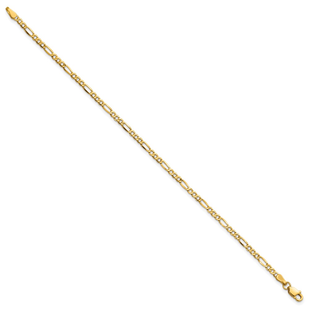 14k 2.5mm Semi-Solid Figaro Chain (BC120-8)