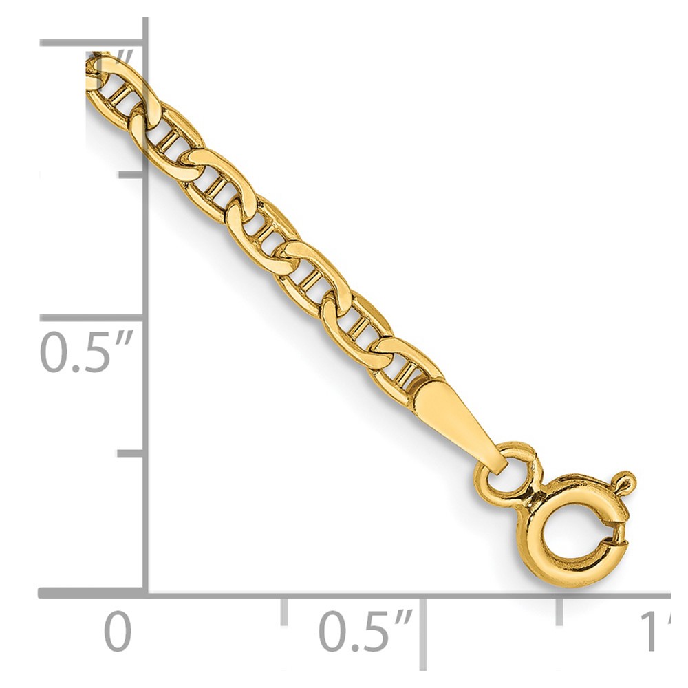 14k Yellow Gold 2.40mm Anchor Chain (BC121-8)