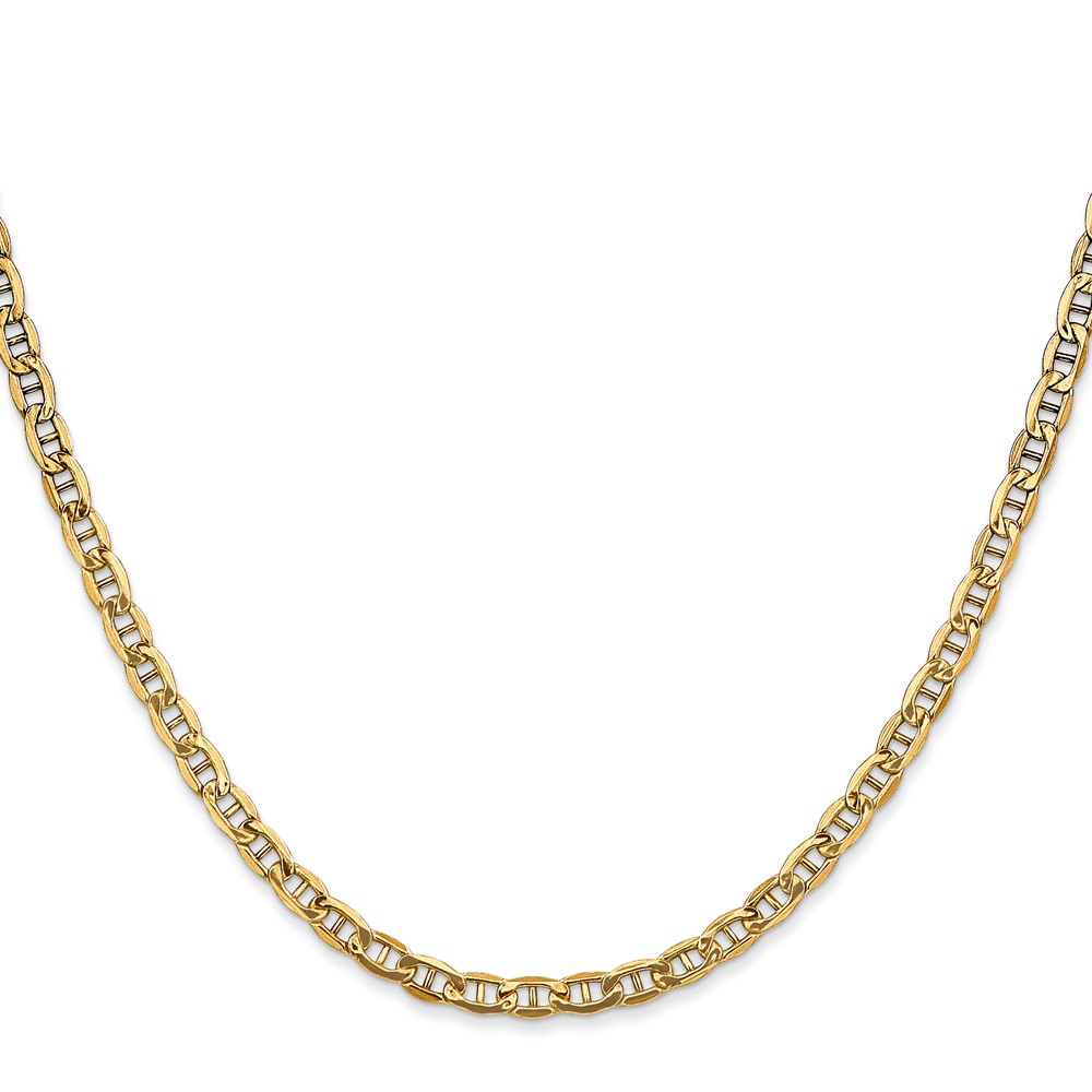 14K 24 inch 3.2mm Semi-Solid Anchor with Lobster Clasp Chain (BC122-24)