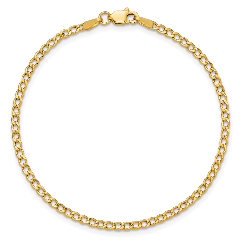 14k 2.5mm Semi-Solid Curb Link Chain (BC124-8)
