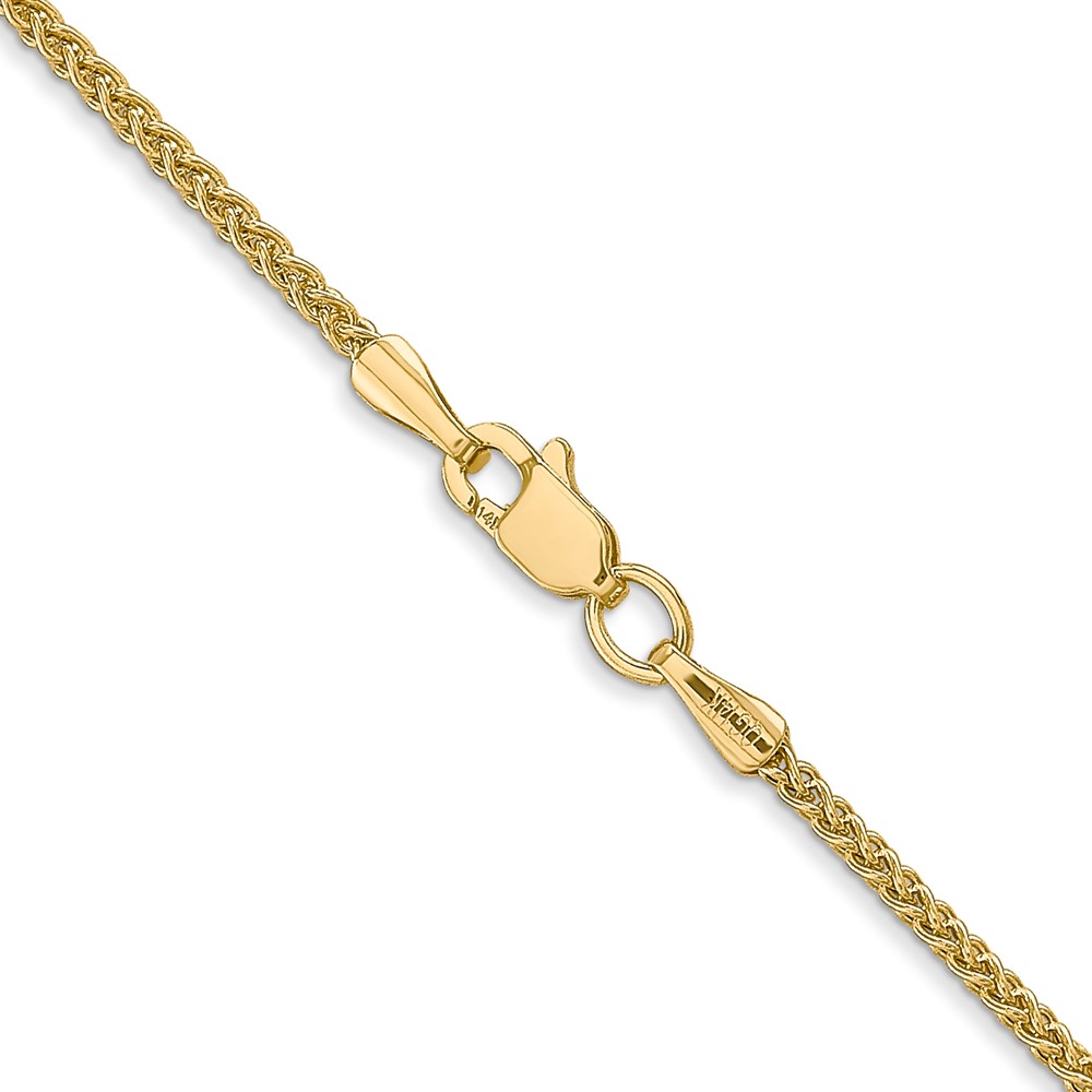 14K 16 inch 1.55mm Semi-Solid Wheat with Lobster Clasp Chain (BC128-16)