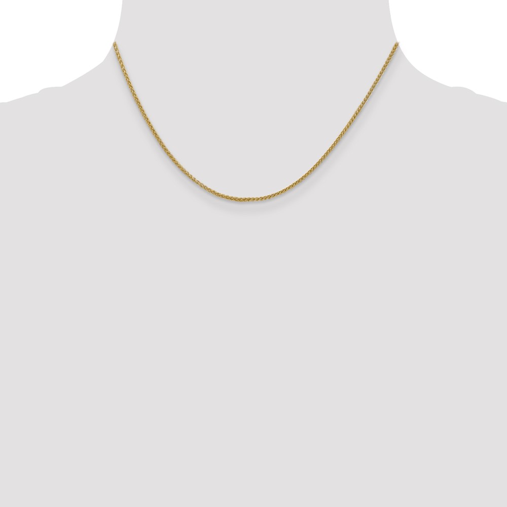 14K 16 inch 1.55mm Semi-Solid Wheat with Lobster Clasp Chain (BC128-16)