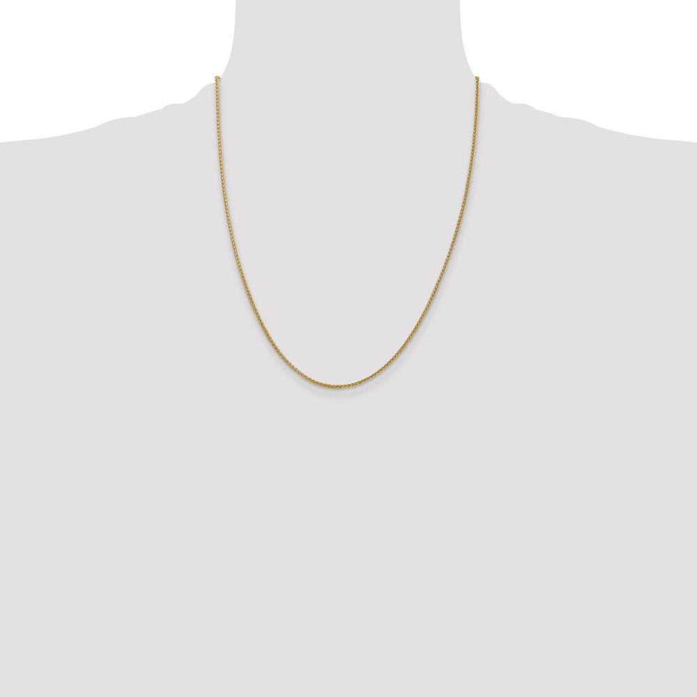 14K 22 inch 1.55mm Semi-Solid Wheat with Lobster Clasp Chain (BC128-22)