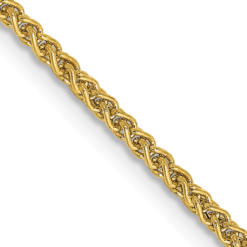 14K 16 inch 1.55mm Semi-Solid Wheat with Lobster Clasp Chain (BC128-16)