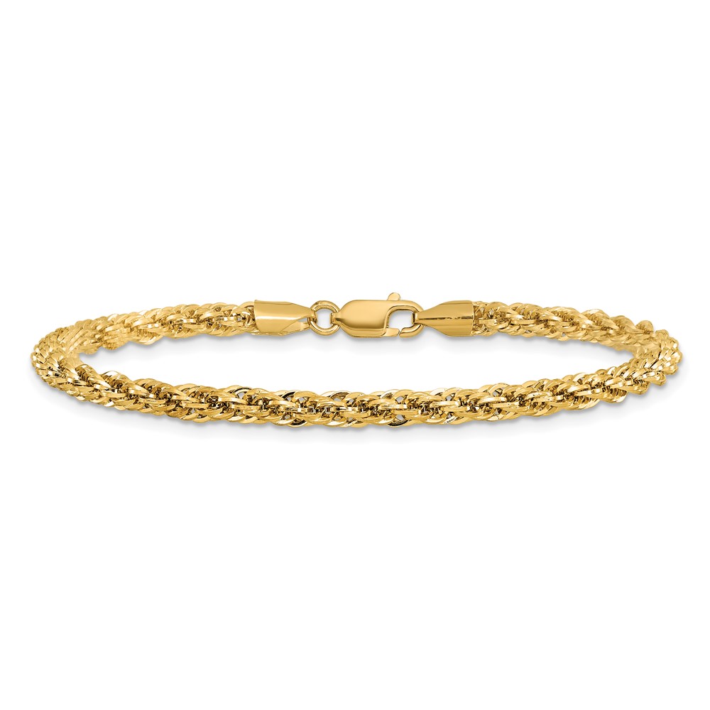 14K 7 inch 3.3mm Diamond-cut Semi Solid with Lobster Clasp Chain (BC132-7)