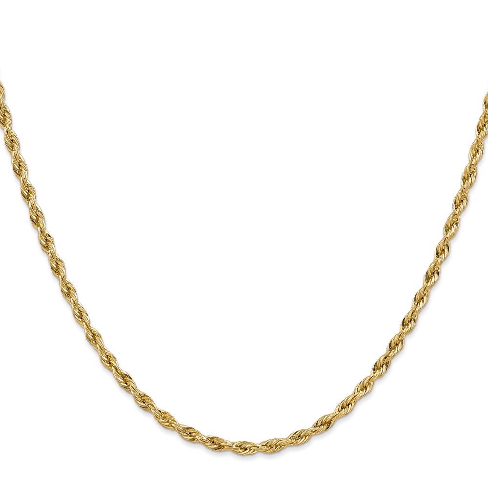 14K 16 inch 3mm Semi Solid Rope with Lobster Clasp Chain (BC133-16)