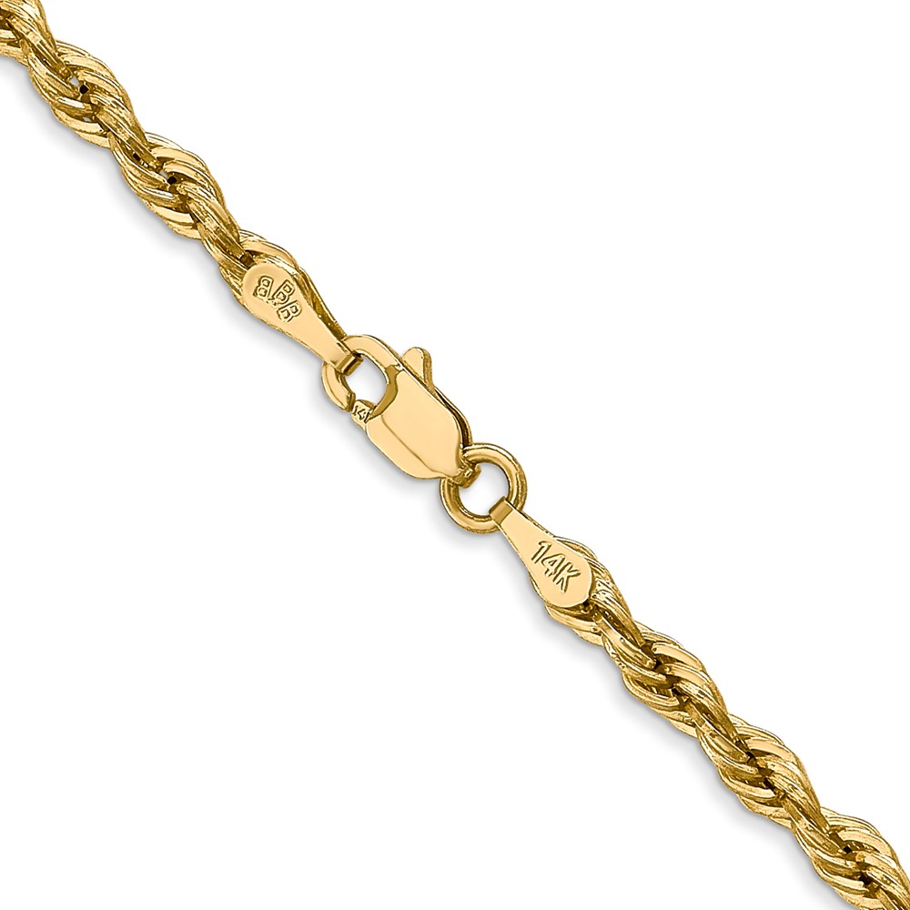 14K 16 inch 3mm Semi Solid Rope with Lobster Clasp Chain (BC133-16)