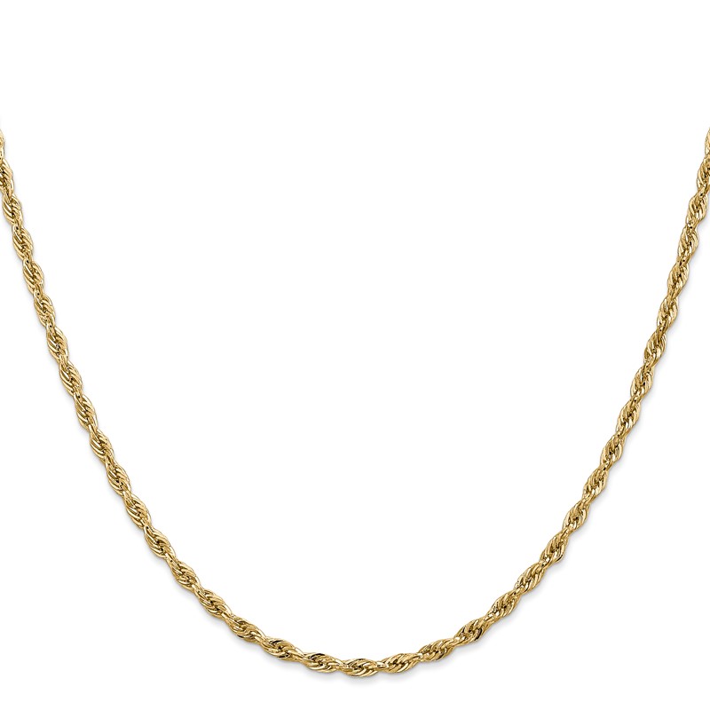 14K 26 inch 2.8mm Semi Solid Rope with Lobster Clasp Chain