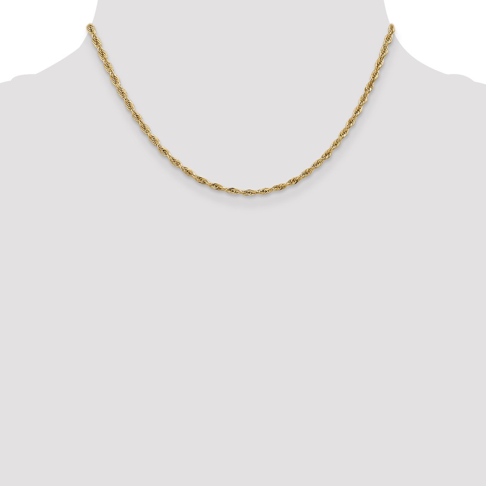 14K 16 inch 2.8mm Semi Solid Rope with Lobster Clasp Chain (BC134-16)