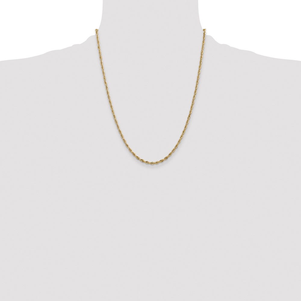 14K 22 inch 2.8mm Semi Solid Rope with Lobster Clasp Chain (BC134-22)