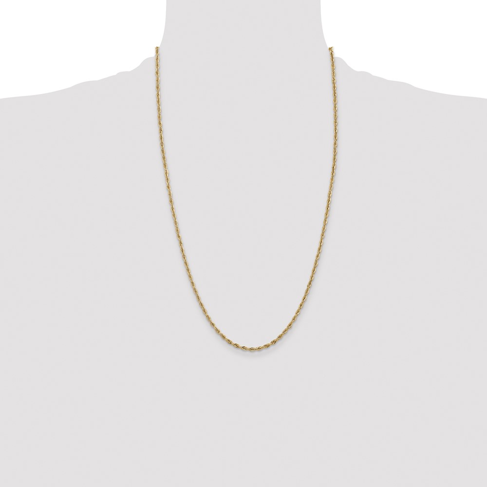 14K 26 inch 2.8mm Semi Solid Rope with Lobster Clasp Chain (BC134-26)