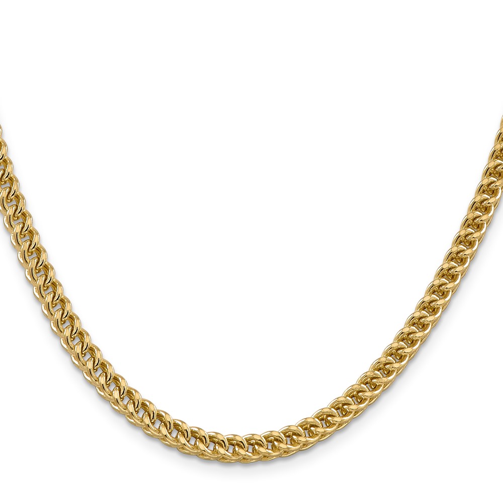 14K 22 inch 4.5mm Semi-Solid Franco with Fancy Lobster Clasp Chain (BC137-22)