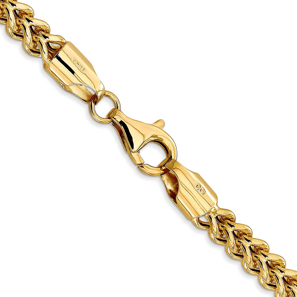 14K 22 inch 4.5mm Semi-Solid Franco with Fancy Lobster Clasp Chain (BC137-22)