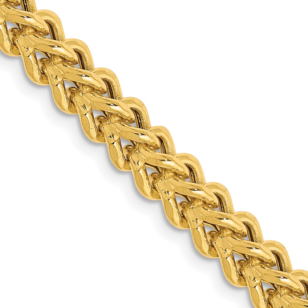 14K 22 inch 4.5mm Semi-Solid Franco with Fancy Lobster Clasp Chain (BC137-22)