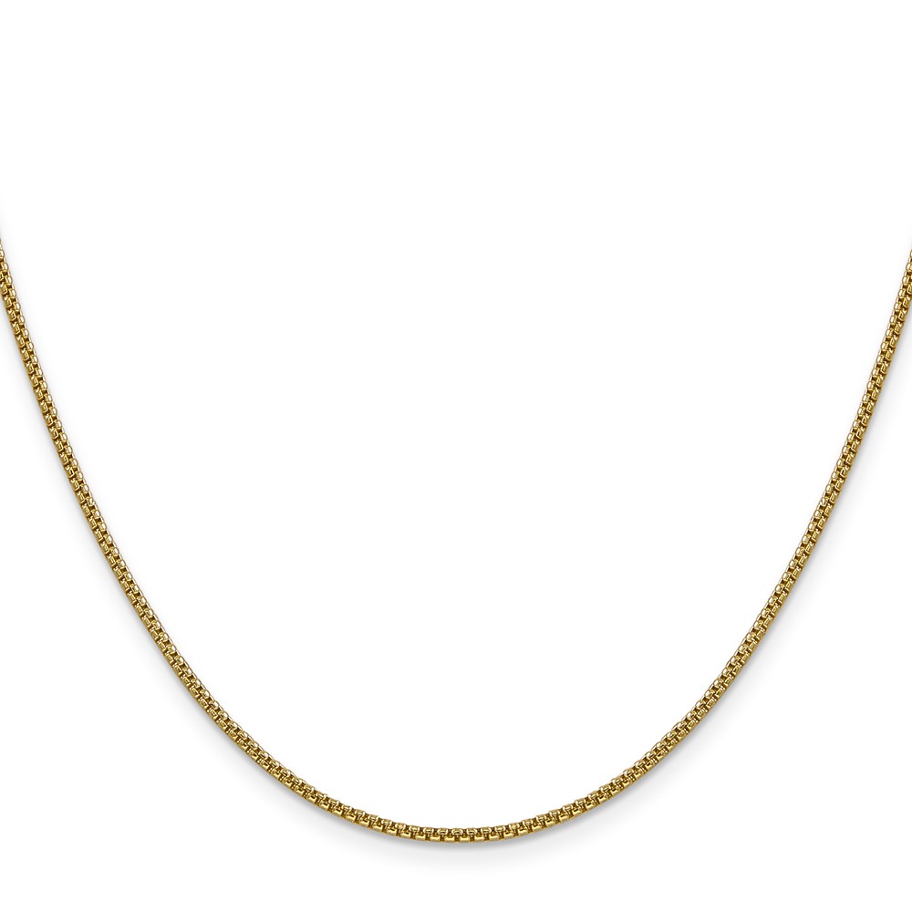 14K 18 inch 1.5mm Semi-Solid Round Box with Lobster Clasp Chain (BC140-18)