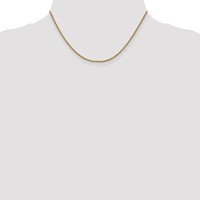 14K 1.5mm Yellow Gold Semi-Solid Round Box Chain with Lobster Clasp, 16" view 4
