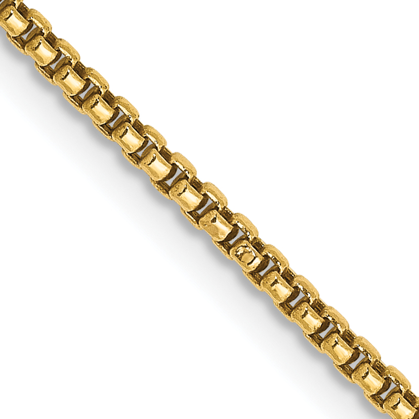 14K 18 inch 1.5mm Semi-Solid Round Box with Lobster Clasp Chain (BC140-18)