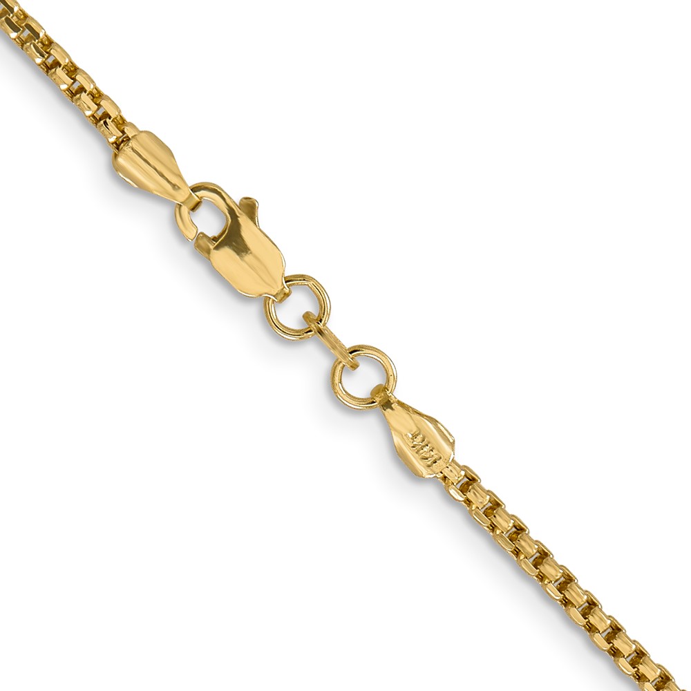 14K 18 inch 1.75mm Semi-Solid Round Box with Lobster Clasp Chain (BC141-18)