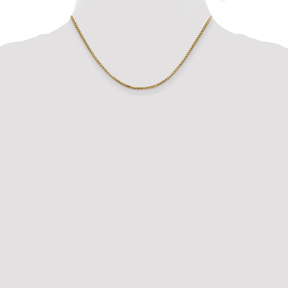 14K 16 inch 1.75mm Semi-Solid Round Box with Lobster Clasp Chain (BC141-16)