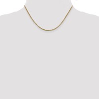 14K 1.75mm Yellow Gold Semi-Solid Round Box Chain with Lobster Clasp - 16in view 4