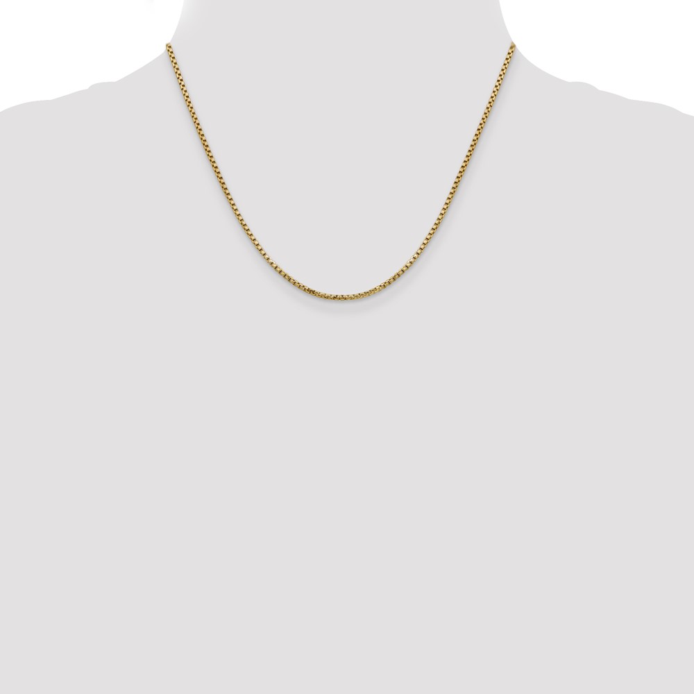 14K 18 inch 1.75mm Semi-Solid Round Box with Lobster Clasp Chain (BC141-18)