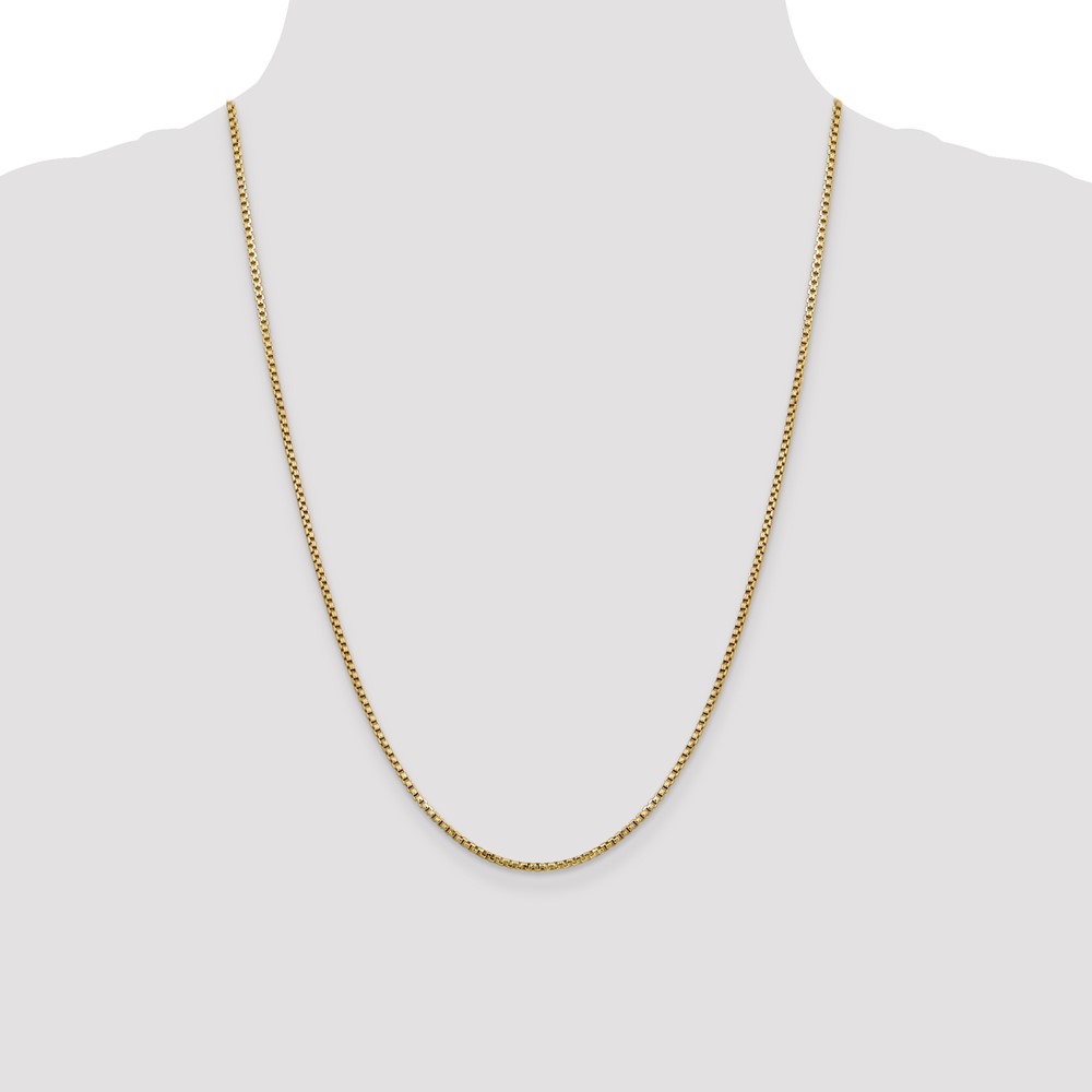 14K 24 inch 1.75mm Semi-Solid Round Box with Lobster Clasp Chain (BC141-24)