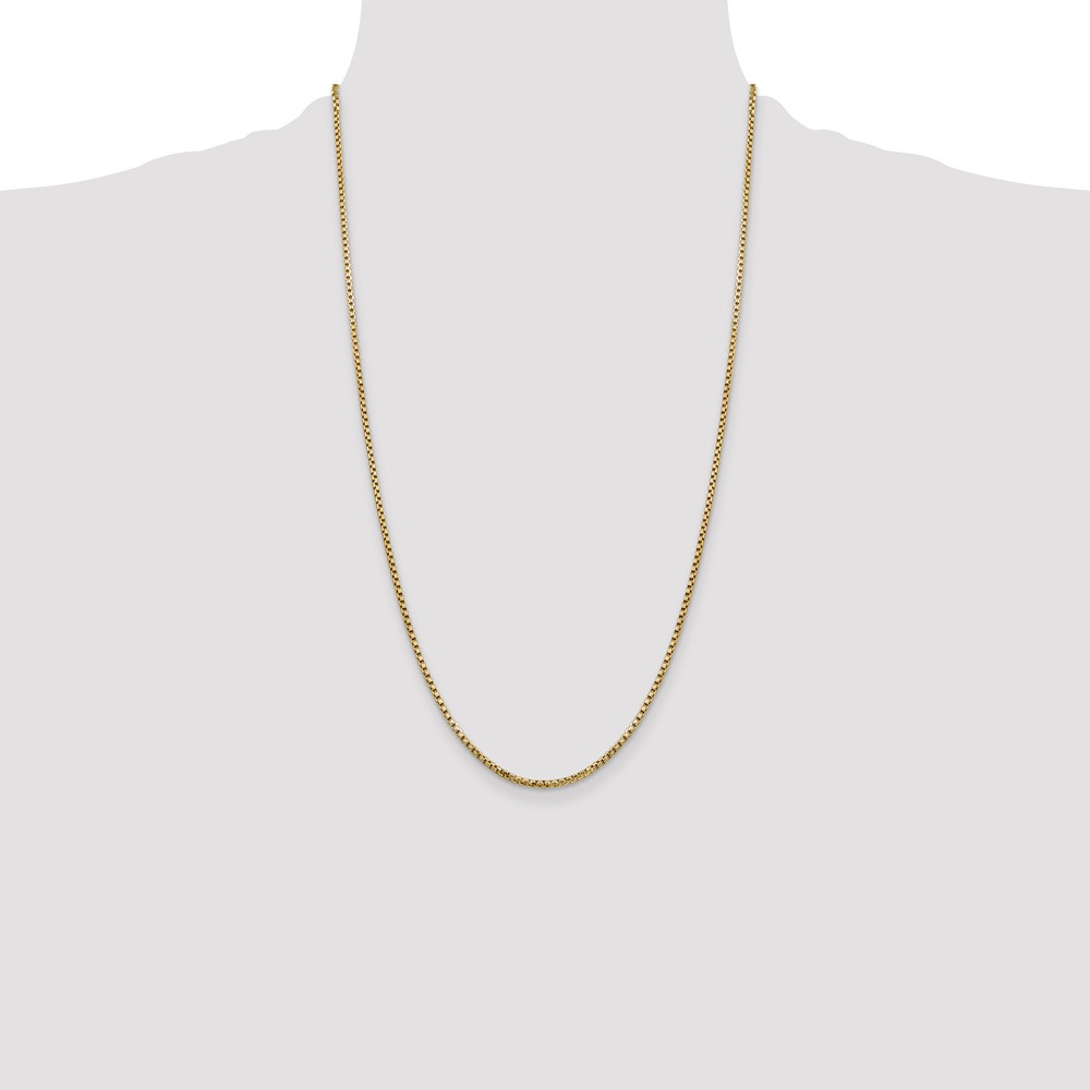 14K 26 inch 1.75mm Semi-Solid Round Box with Lobster Clasp Chain (BC141-26)