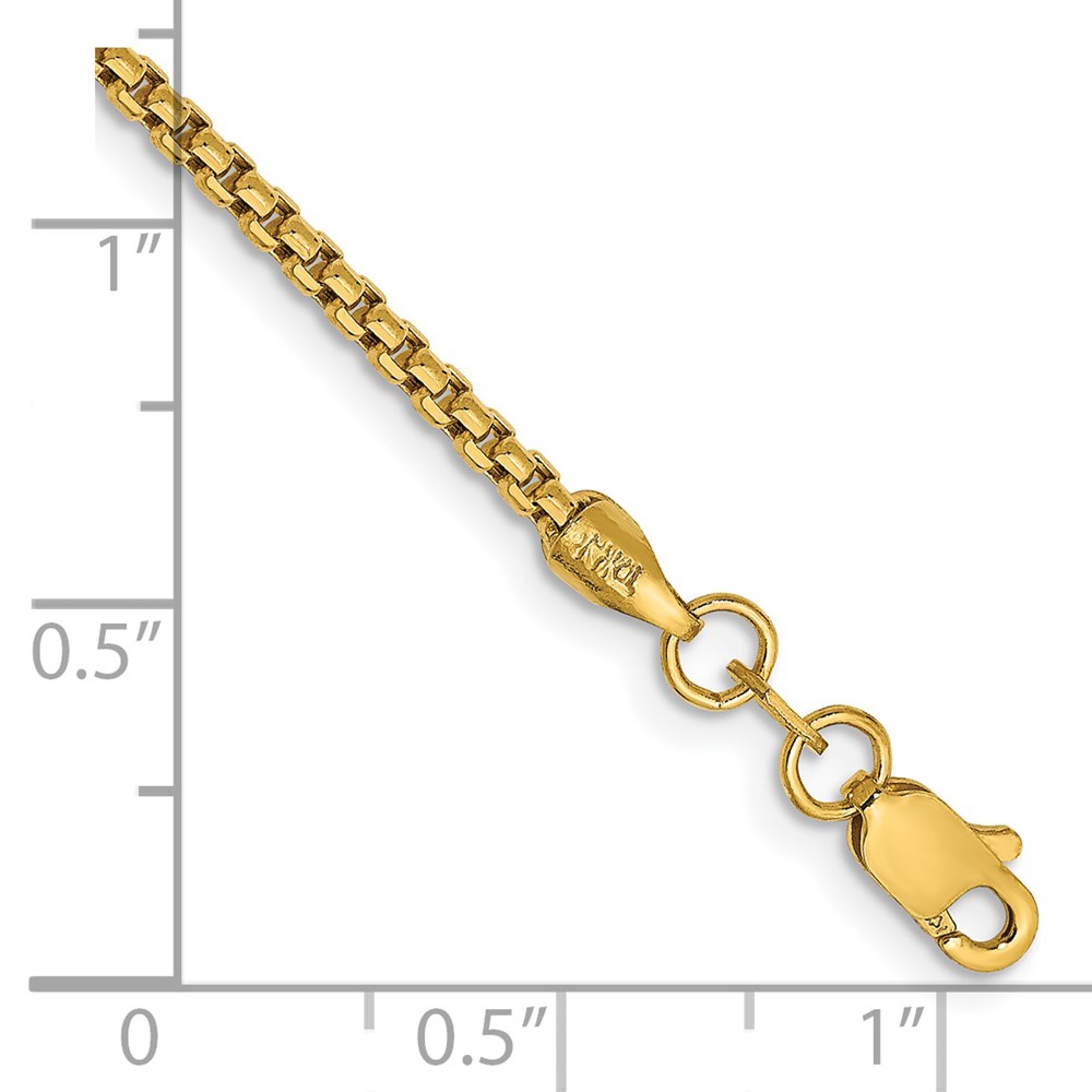 14K 7 inch 1.75mm Semi-Solid Round Box with Lobster Clasp Bracelet (BC141-7)