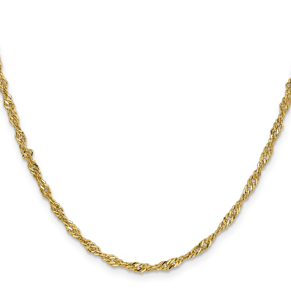 14K 16 inch 2.75mm Lightweight Singapore with Lobster Clasp Chain (BC149-16)