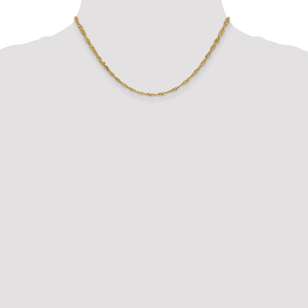 14K 16 inch 2.75mm Lightweight Singapore with Lobster Clasp Chain (BC149-16)