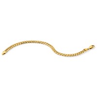14K 6mm Yellow Gold Semi-Solid Miami Cuban Bracelet with Lobster Clasp - 7in view 4