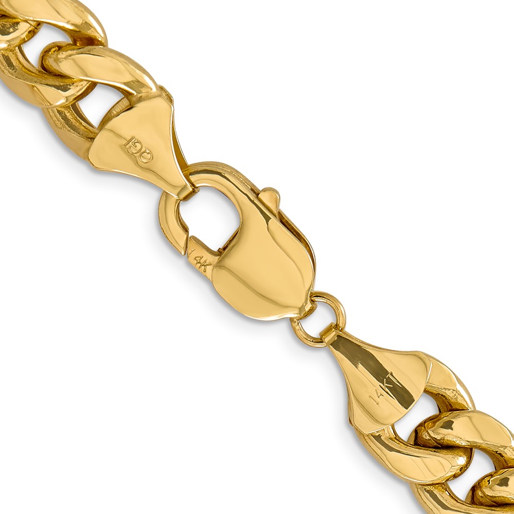 14K 24 inch 11mm Semi-Solid Miami Cuban with Lobster Clasp Chain (BC158-24)