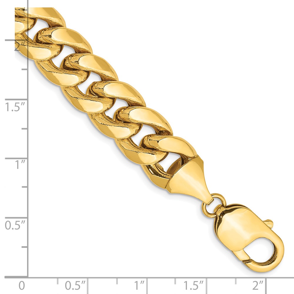 14K 8 inch 11mm Semi-Solid Miami Cuban with Lobster Clasp Bracelet (BC158-8)