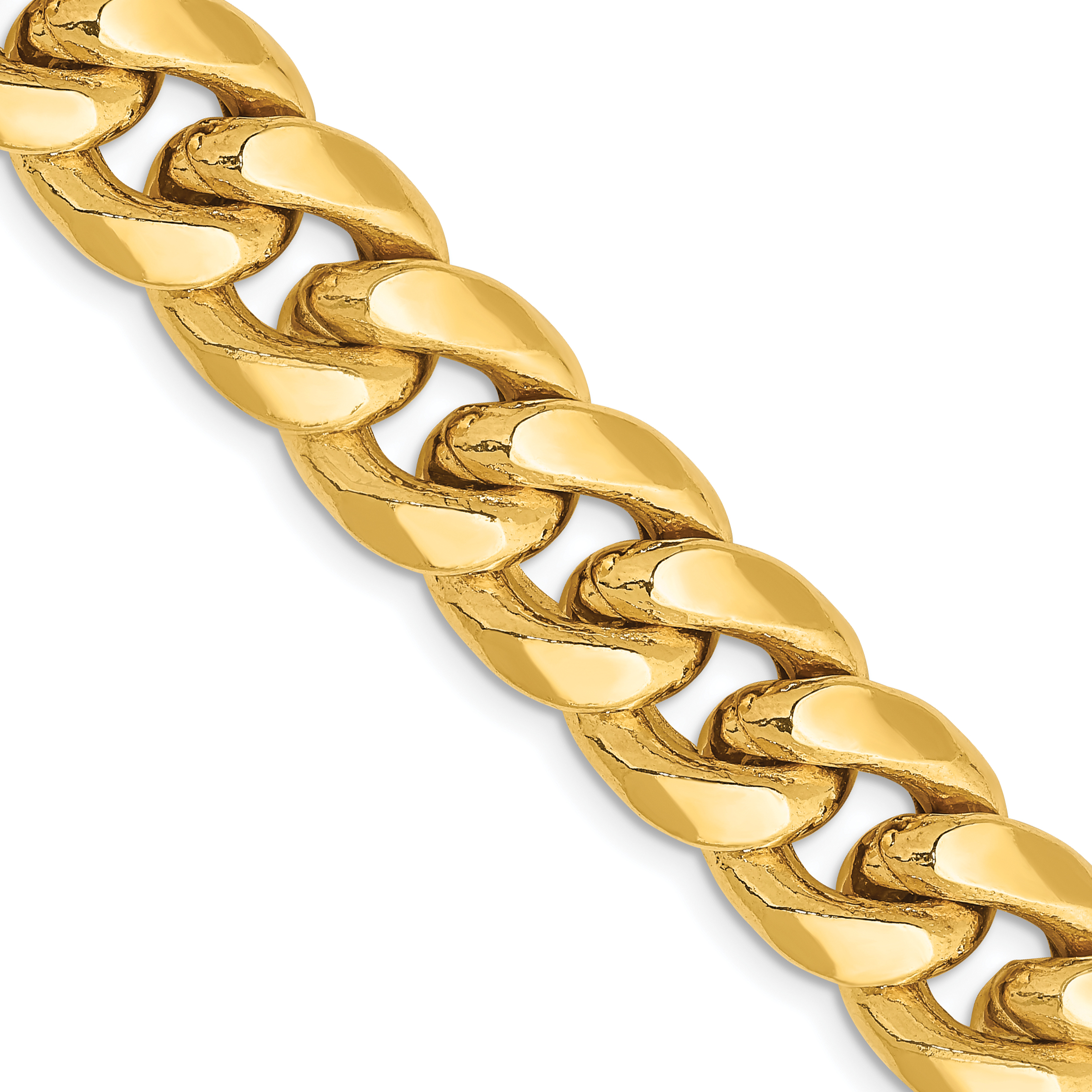 14K 24 inch 11mm Semi-Solid Miami Cuban with Lobster Clasp Chain (BC158-24)