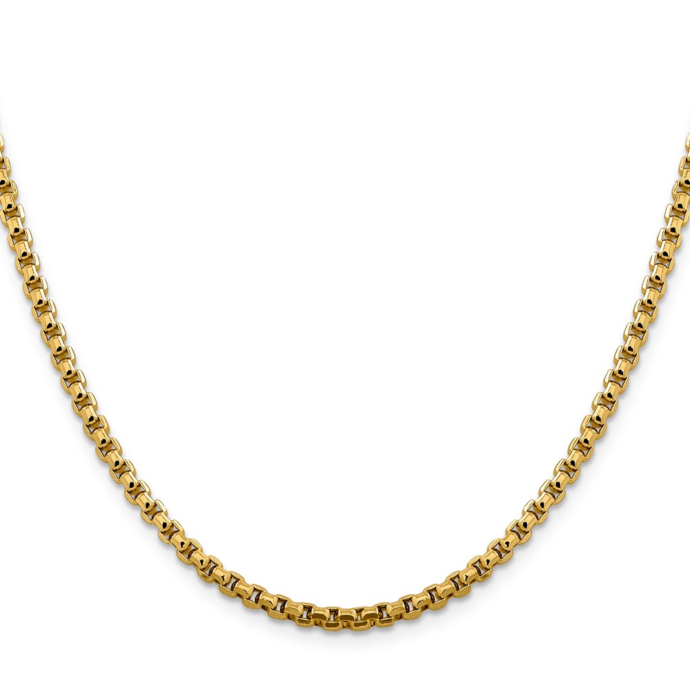 14K 18 inch 3.6mm Semi-Solid Round Box with Lobster Clasp Chain (BC163-18)