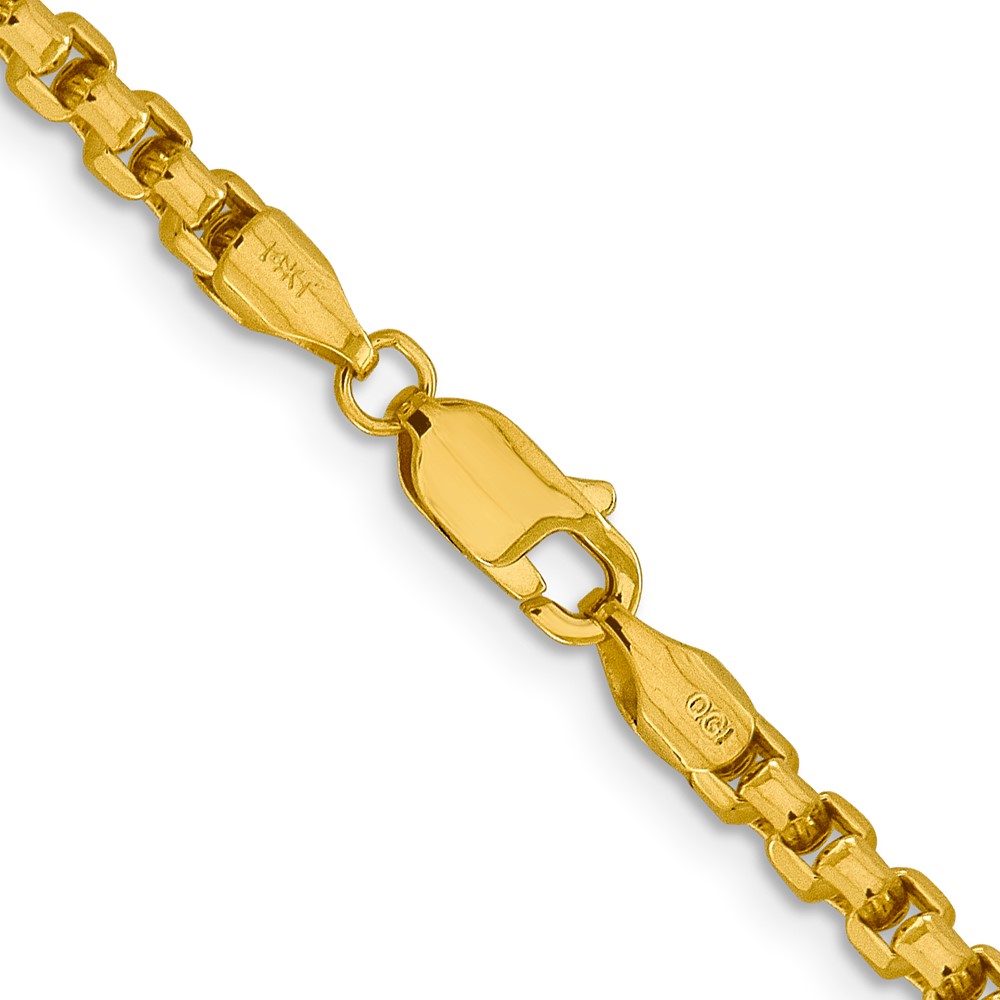 14K 18 inch 3.6mm Semi-Solid Round Box with Lobster Clasp Chain (BC163-18)