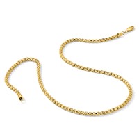 14K 3.6mm Yellow Gold Semi-Solid Round Box Chain with Lobster Clasp, 18" view 5