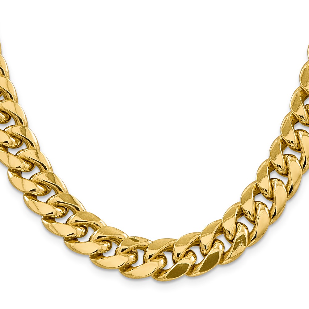 14K 24 inch 13.2mm Semi-Solid Miami Cuban with Lobster Clasp Chain (BC164-24)