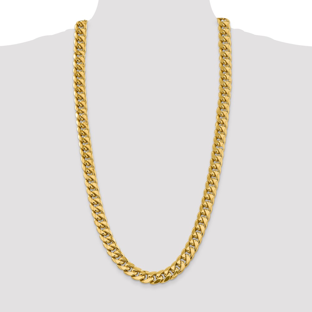 14K 30 inch 13.2mm Semi-Solid Miami Cuban with Lobster Clasp Chain (BC164-30)