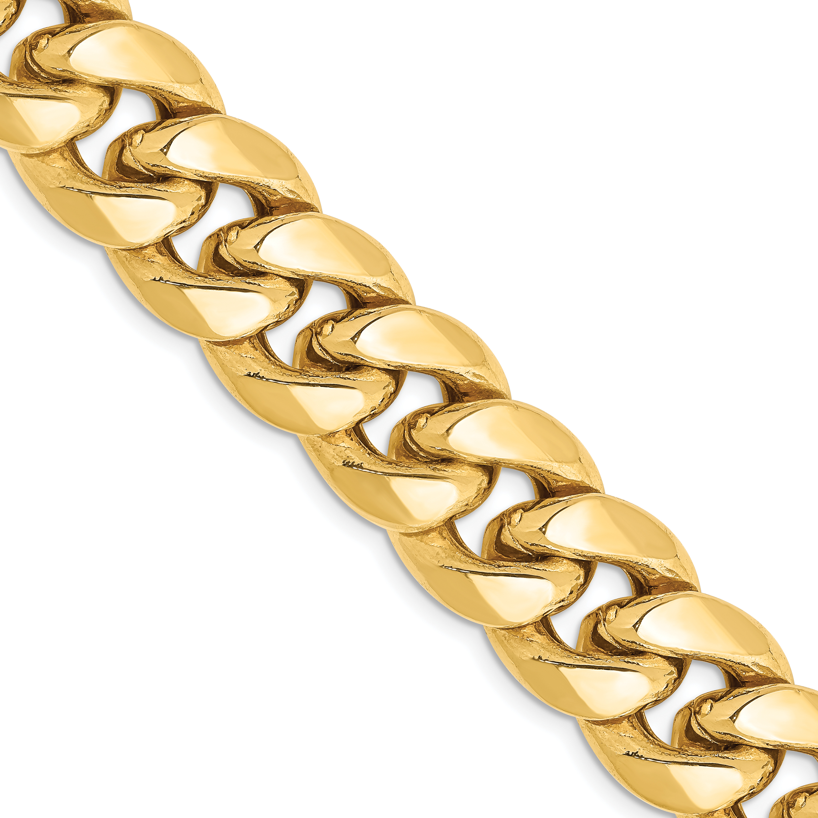 14K 24 inch 13.2mm Semi-Solid Miami Cuban with Lobster Clasp Chain (BC164-24)