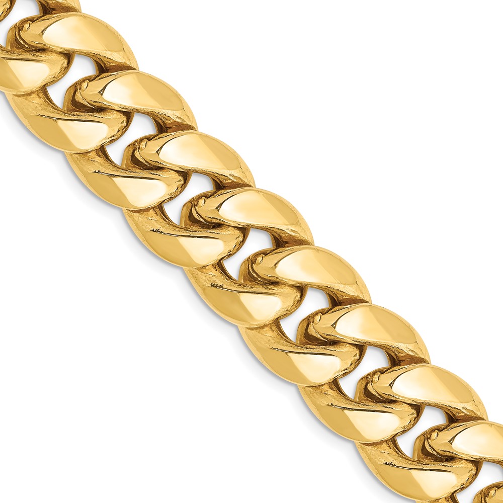 14K 24 inch 13.2mm Semi-Solid Miami Cuban with Lobster Clasp Chain (BC164-24)