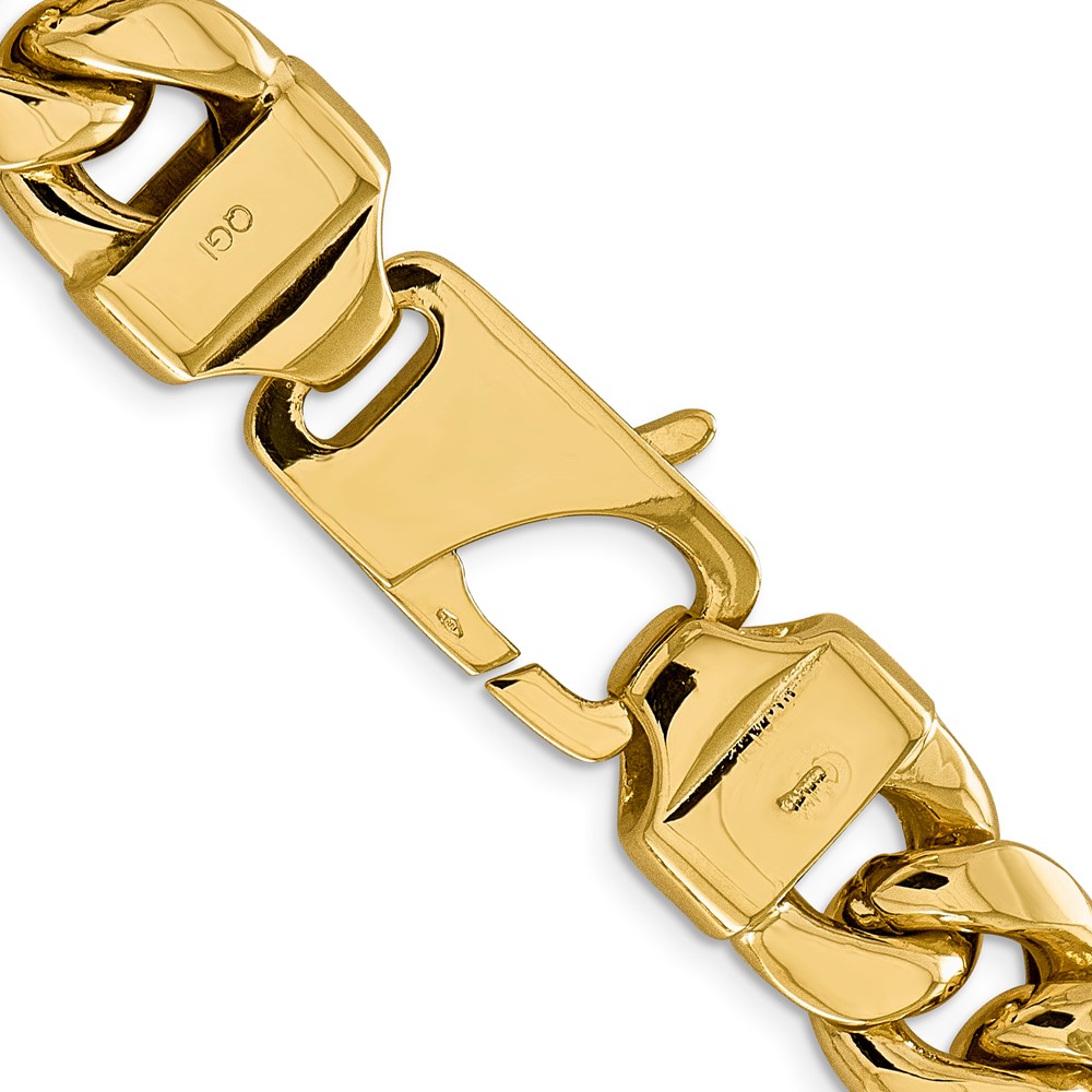 14K 24 inch 15mm Semi-Solid Miami Cuban with Lobster Clasp Chain (BC165-24)