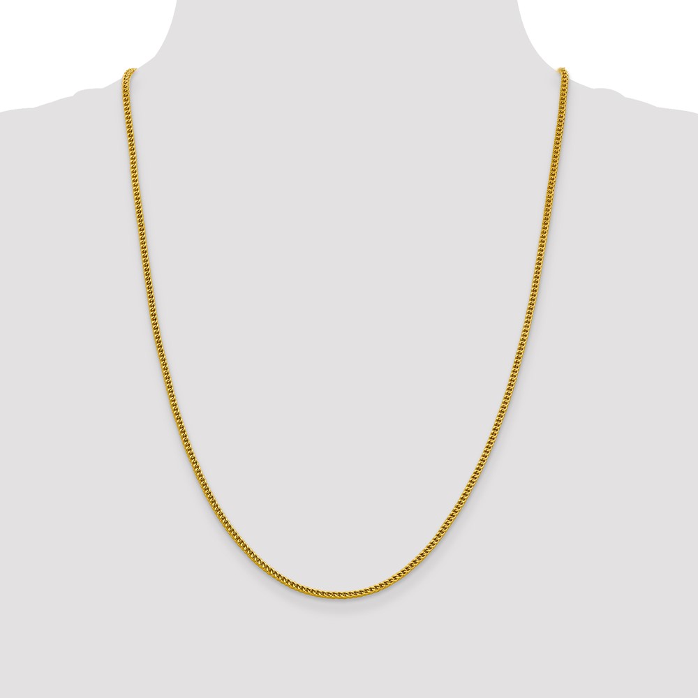 14K 24 inch 2.2mm Semi-Solid Franco with Lobster Clasp Chain (BC166-24)