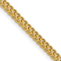 14K 2.2mm Yellow Gold Semi-Solid Franco Chain with Lobster Clasp - 18in view 1
