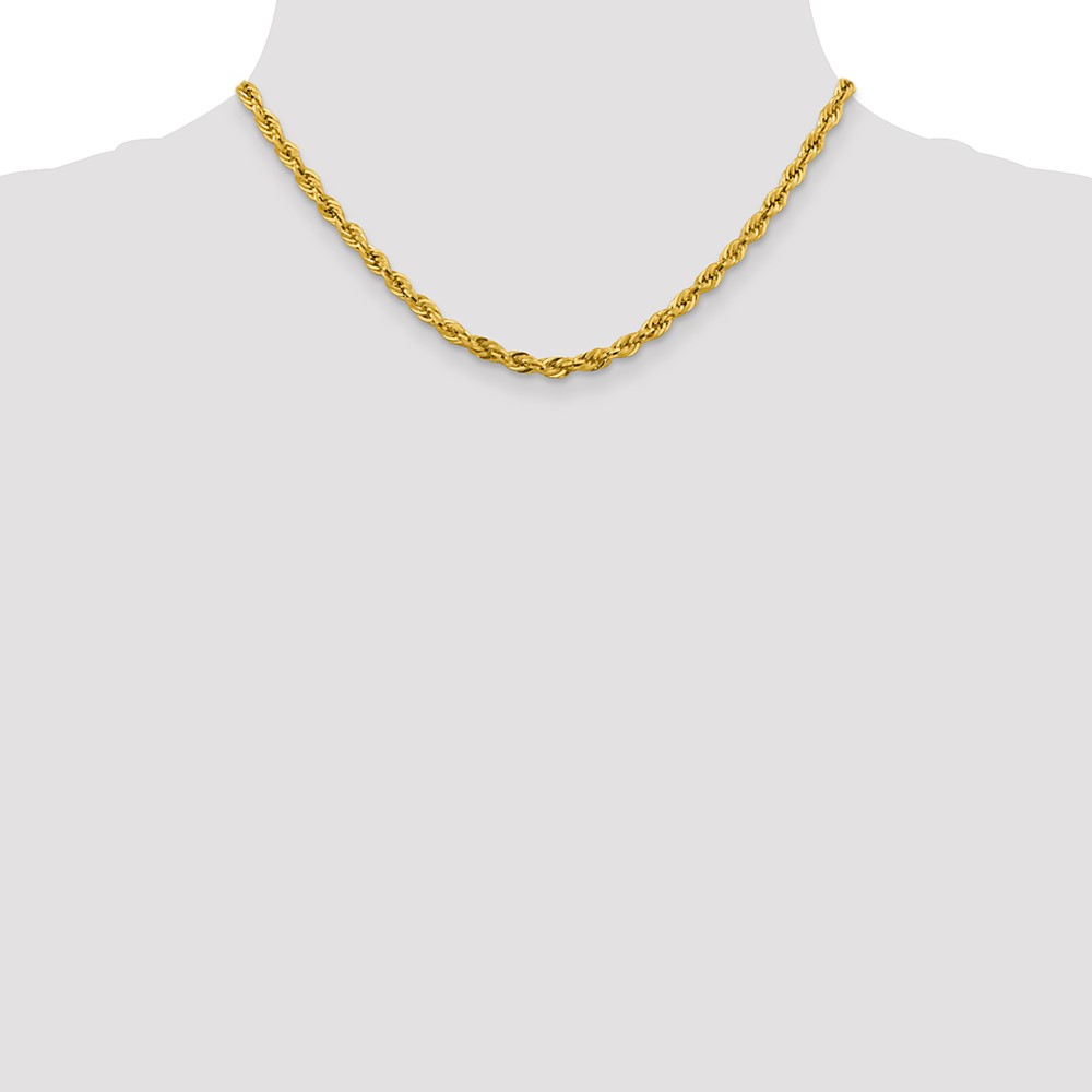 14K 16 inch 4.25mm Semi Solid Rope with Lobster Clasp Chain (BC168-16)