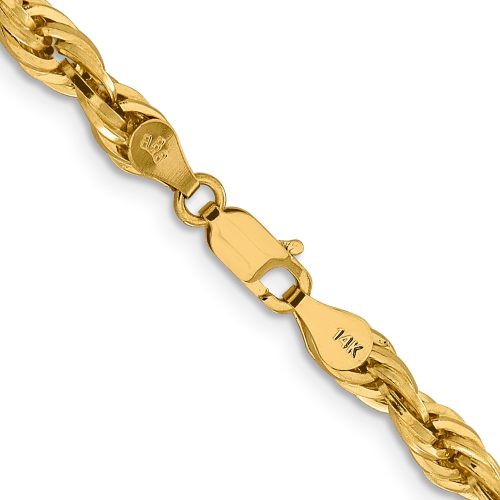 14K 16 inch 4.75mm Semi Solid Rope with Lobster Clasp Chain (BC169-16)